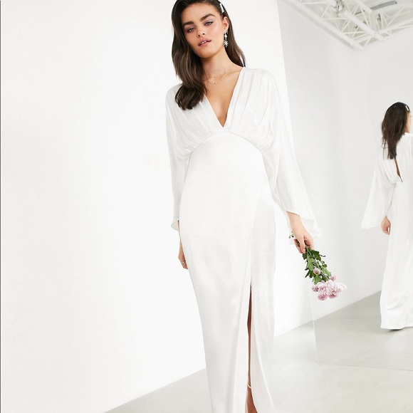 White Kimono Dress - Picture 1 of 4